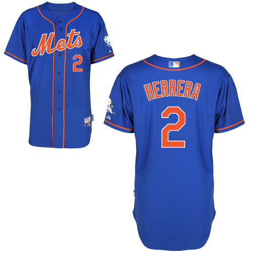 Dilson Herrera #2 Youth Baseball Jersey-New York Mets Authentic Alternate Blue Home Cool Base MLB Jersey